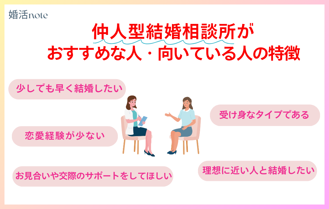 仲人型結婚相談所がおすすめな人・向いている人の特徴